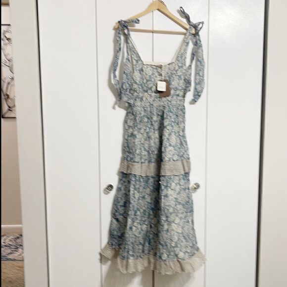 Free People Forever That Girl Somerset Vintage Inspired  Midi Dress Size M - Picture 6 of 6